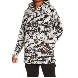 Zella NWT sz S Black and White Tie-Dye Hoodie
